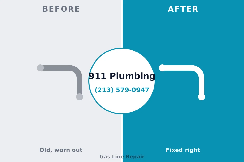 Before and after: plumbing repair Shorewood Hills, WI